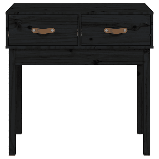 Mesa Consola - Mesa De Entrada 76,5x40x75 cm madeira de pinho maciça preto