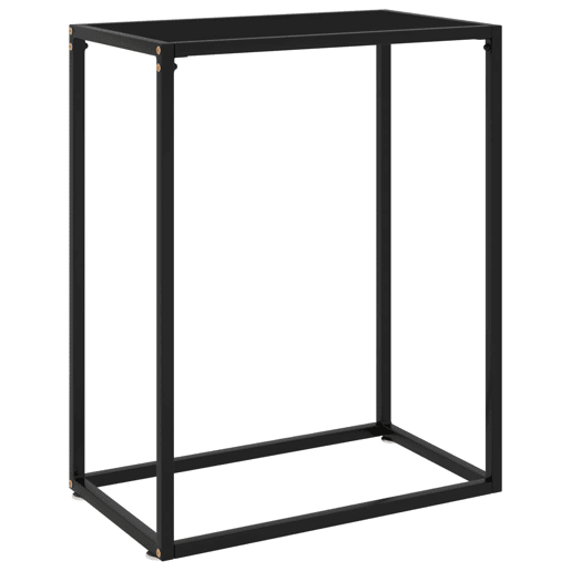 Mesa Consola - Mesa De Entrada 60x35x75 cm vidro temperado preto