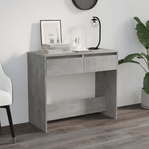 Mesa Consola - Mesa De Entrada 89x41x76,5cm derivados de madeira cinzento-cimento
