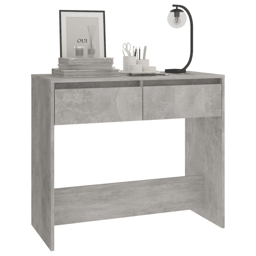 Mesa Consola - Mesa De Entrada 89x41x76,5cm derivados de madeira cinzento-cimento