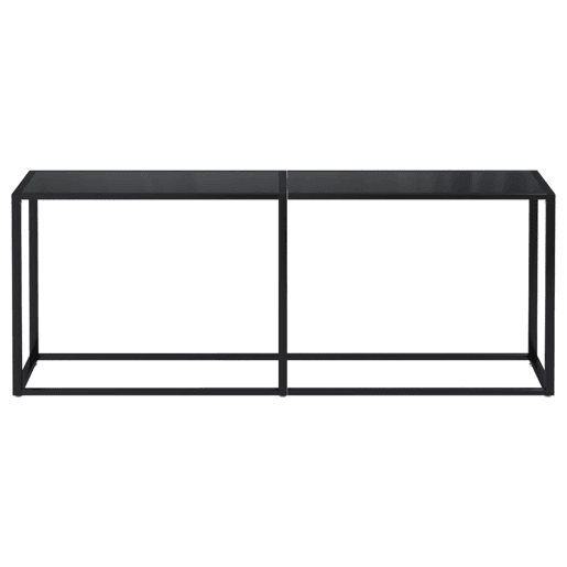 Mesa Consola - Mesa De Entrada 200x35x75,5 cm vidro temperado preto