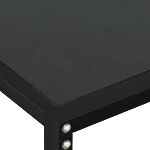 Mesa Consola - Mesa De Entrada 200x35x75,5 cm vidro temperado preto