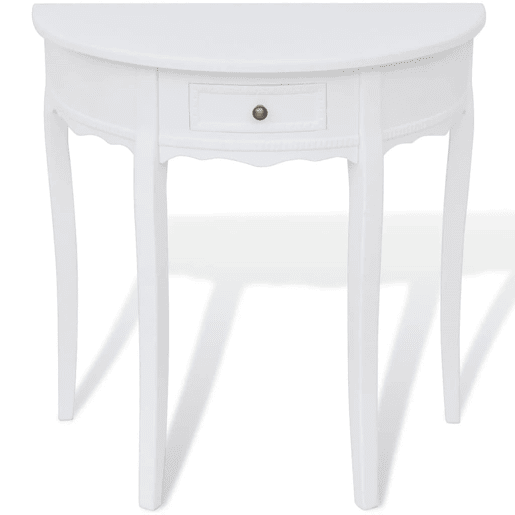 Mesa Consola - Mesa De Entrada meia-lua com gaveta branco Mesa Consola - Mesa De Entrada meia-lua com gaveta branco