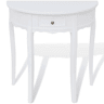 Mesa Consola - Mesa De Entrada meia-lua com gaveta branco