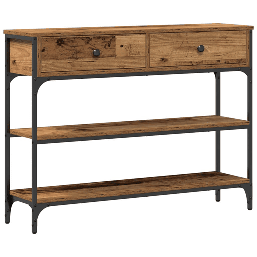 Mesa Consola - Mesa De Entrada com gaveta Madeira antiga 100 x 25 x 75 cm