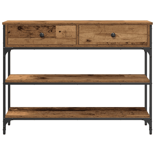 Mesa Consola - Mesa De Entrada com gaveta Madeira antiga 100 x 25 x 75 cm