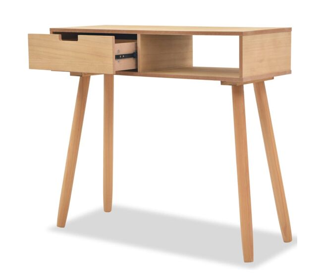 Mesa consola - mesa de entrada de madera maciza de pino 80x30x72 cm marrón