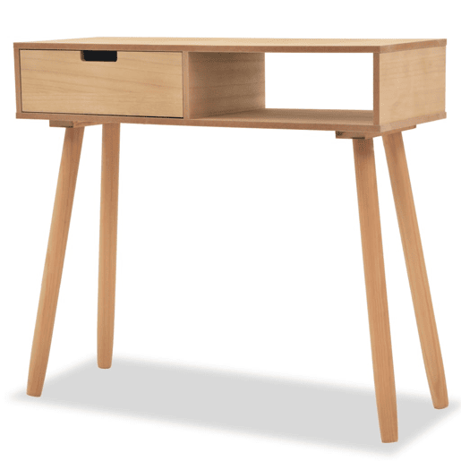 Mesa Consola - Mesa De Entrada de pinho maciço 80x30x72 cm castanho