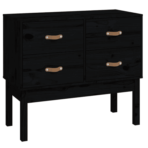 Mesa Consola - Mesa De Entrada 90x40x78 cm madeira de pinho maciça preto