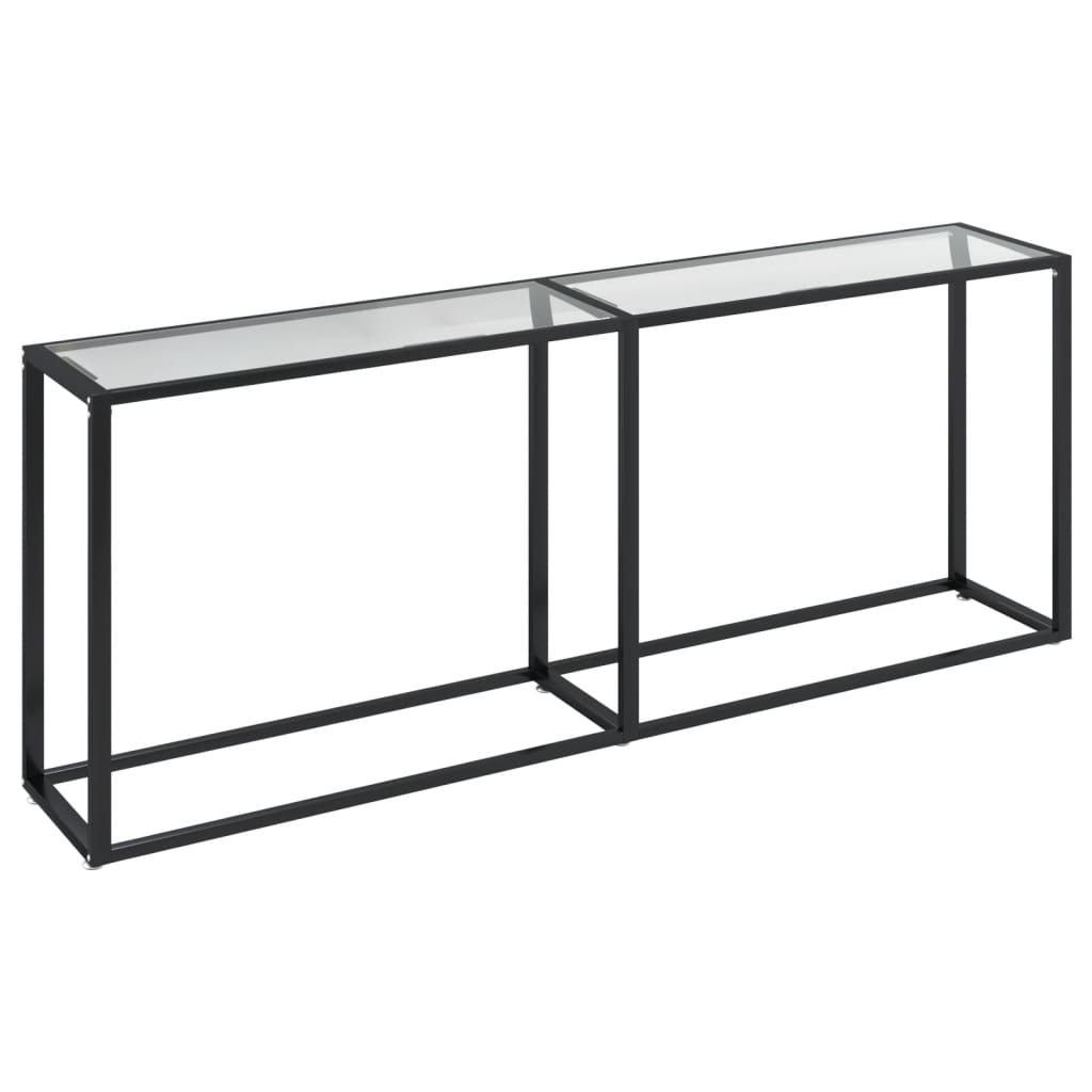 Mesa consola - mesa de entrada vidrio templado transparente 200x35x75,5 cm