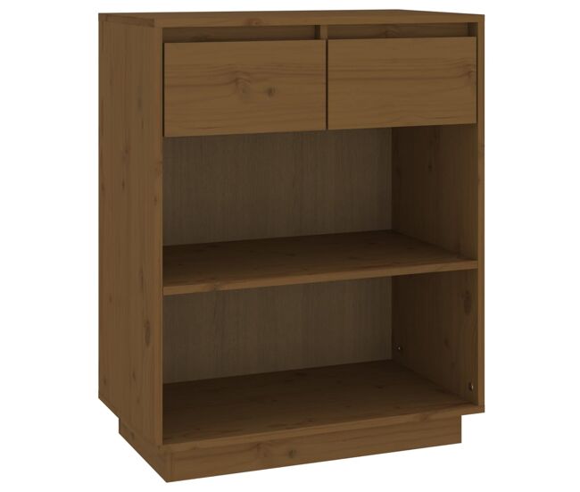 Mesa consola - mesa de entrada de madera maciza de pino marrón miel 60x34x75 cm