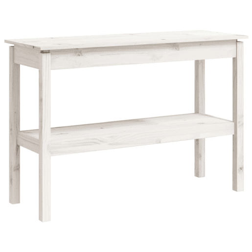 Mesa Consola - Mesa De Entrada 110x40x75 cm pinho maciço branco