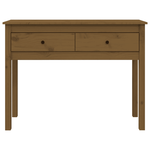 Mesa Consola - Mesa De Entrada 100x35x75 cm madeira de pinho maciça castanho mel Mesa Consola - Mesa De Entrada 100x35x75 cm madeira de pinho maciça castanho mel