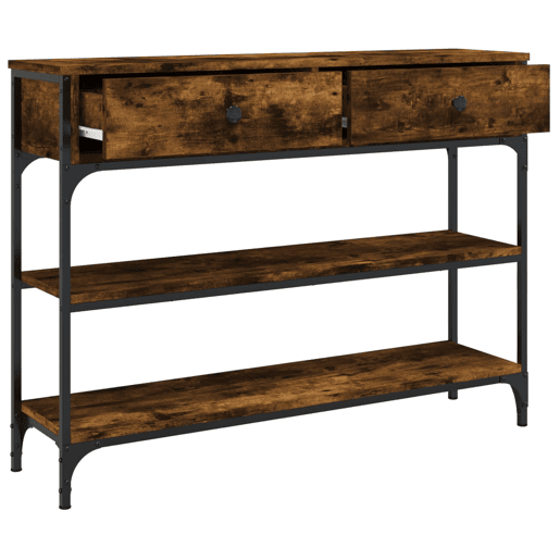 Mesa Consola - Mesa De Entrada 100x25x75 cm derivados de madeira carvalho fumado