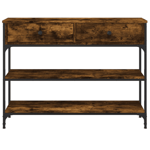 Mesa Consola - Mesa De Entrada 100x25x75 cm derivados de madeira carvalho fumado