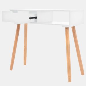 Mesa Consola - Mesa De Entrada de pinho maciço 80x30x72 cm branco