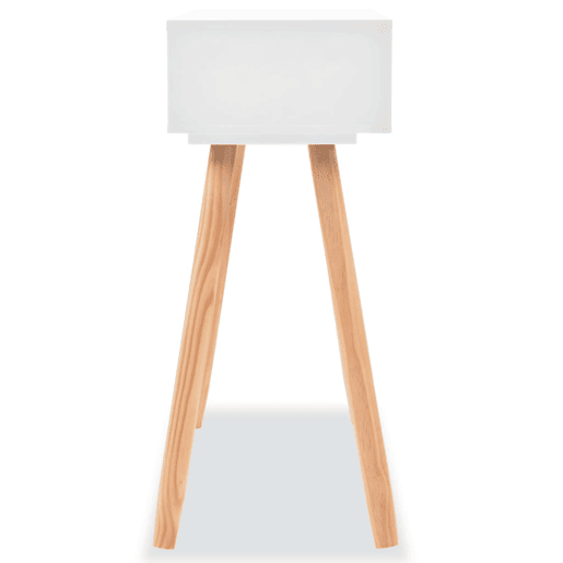 Mesa Consola - Mesa De Entrada de pinho maciço 80x30x72 cm branco