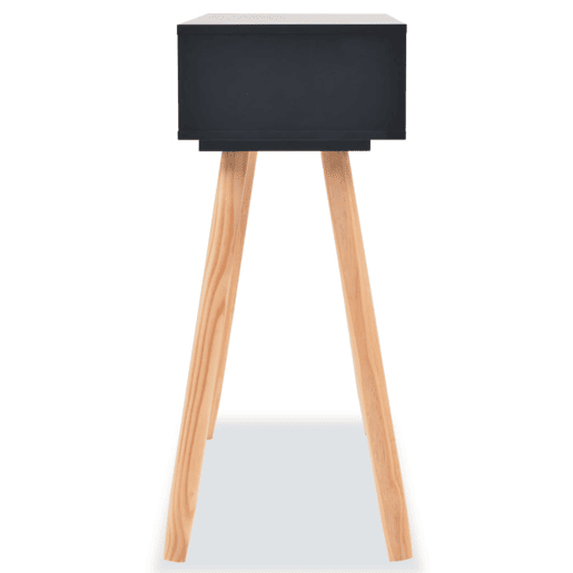 Mesa Consola - Mesa De Entrada de pinho maciço 80x30x72 cm preto