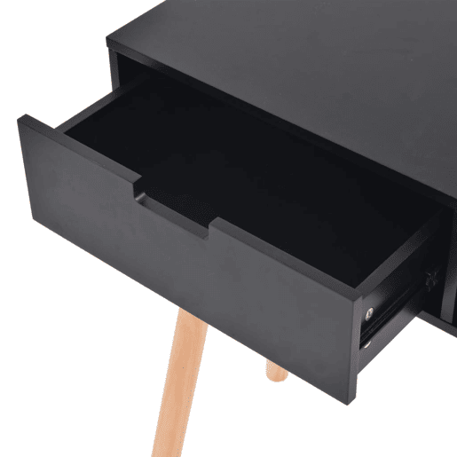 Mesa Consola - Mesa De Entrada de pinho maciço 80x30x72 cm preto