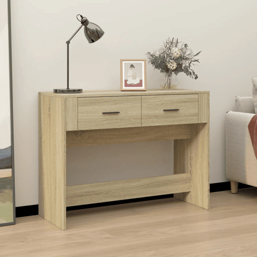 Mesa Consola - Mesa De Entrada 100x39x75 cm derivados de madeira carvalho sonoma