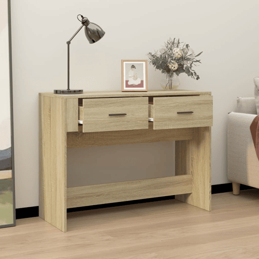 Mesa Consola - Mesa De Entrada 100x39x75 cm derivados de madeira carvalho sonoma