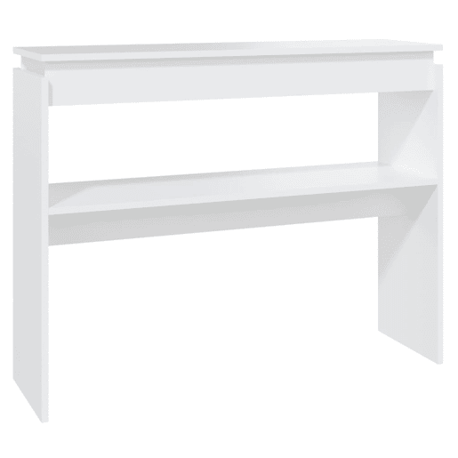 Mesa Consola - Mesa De Entrada 102x30x80 cm derivados de madeira branco