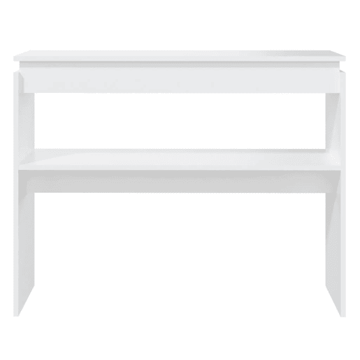Mesa Consola - Mesa De Entrada 102x30x80 cm derivados de madeira branco
