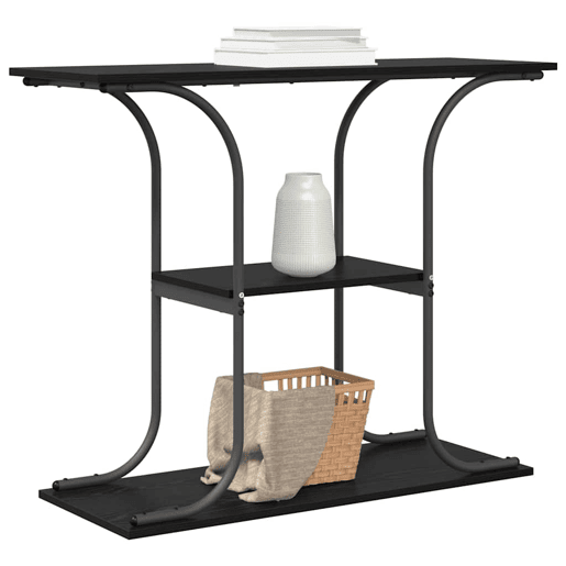 Mesa Consola - Mesa De Entrada Carvalho preto 101 x 35 x 80.5 cm Madeira processada