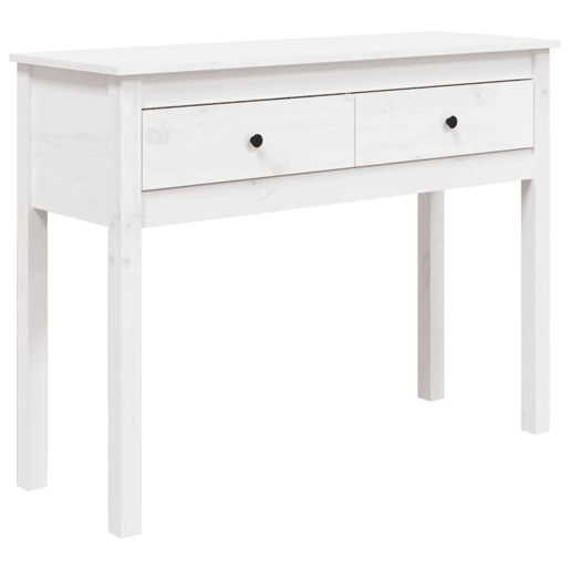 Mesa Consola - Mesa De Entrada 100x35x75 cm pinho maciço branco