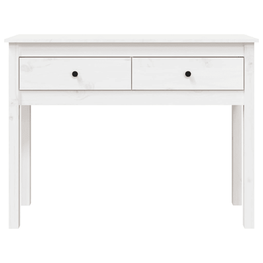 Mesa Consola - Mesa De Entrada 100x35x75 cm pinho maciço branco