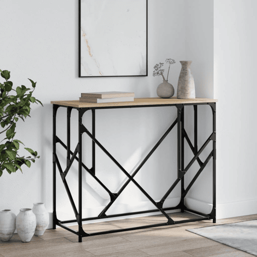 Mesa Consola - Mesa De Entrada 100x40x80 cm derivados de madeira carvalho sonoma