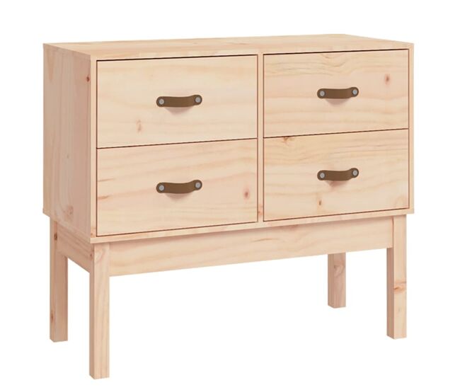 Mesa consola - mesa de entrada de madera maciza de pino 90x40x78 cm