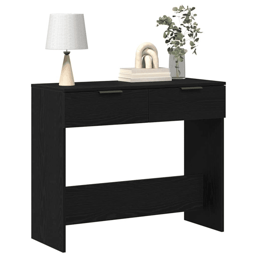 Mesa Consola - Mesa De Entrada Carvalho preto 90 x 36 x 75 cm Madeira processada