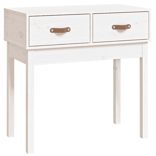 Mesa Consola - Mesa De Entrada 76,5x40x75 cm pinho maciço branco