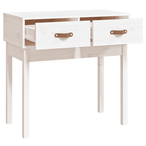 Mesa Consola - Mesa De Entrada 76,5x40x75 cm pinho maciço branco
