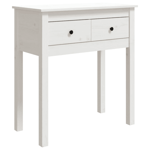 Mesa Consola - Mesa De Entrada 70x35x75 cm pinho maciço branco