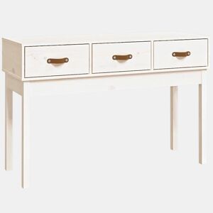 Mesa Consola - Mesa De Entrada 114x40x75 cm pinho maciço branco
