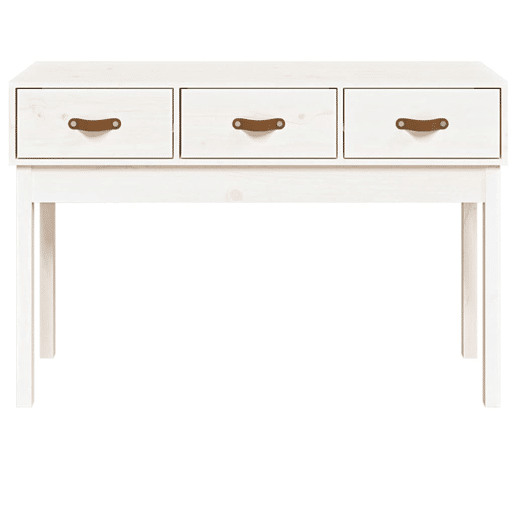 Mesa Consola - Mesa De Entrada 114x40x75 cm pinho maciço branco