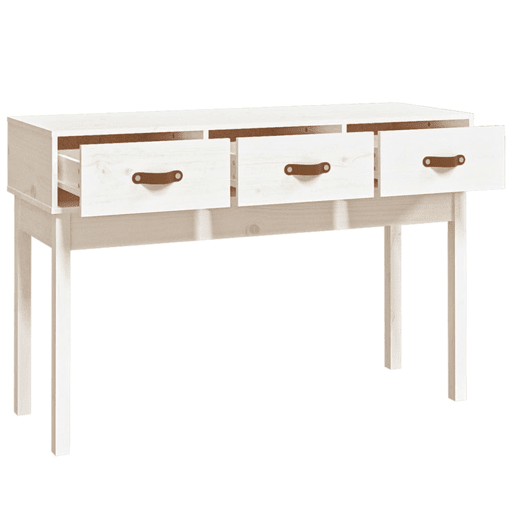 Mesa Consola - Mesa De Entrada 114x40x75 cm pinho maciço branco