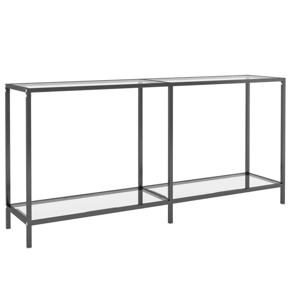 Mesa consola - mesa de entrada vidrio templado transparente 160x35x75,5 cm