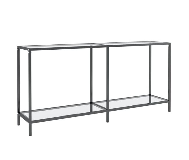 Mesa consola - mesa de entrada vidrio templado transparente 160x35x75,5 cm