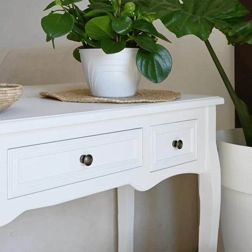 ToucadorMesa Consola - Mesa De Entrada com três gavetas branco