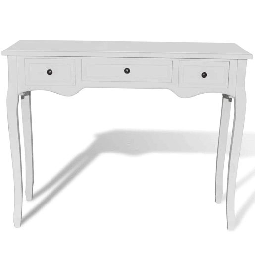 ToucadorMesa Consola - Mesa De Entrada com três gavetas branco