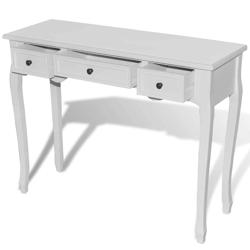 ToucadorMesa Consola - Mesa De Entrada com três gavetas branco