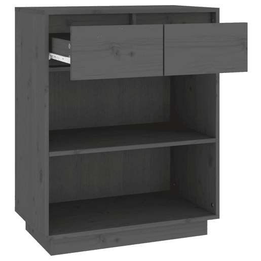 Mesa Consola - Mesa De Entrada 60x34x75 cm pinho maciço cinza