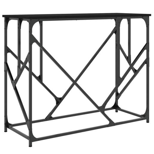 Mesa Consola - Mesa De Entrada 100x40x80 cm derivados de madeira preto