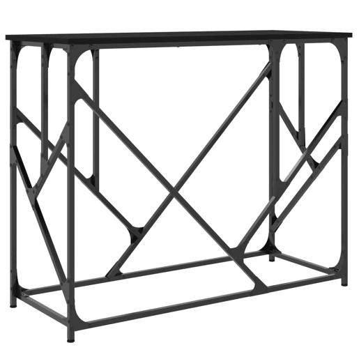 Mesa Consola - Mesa De Entrada 100x40x80 cm derivados de madeira preto