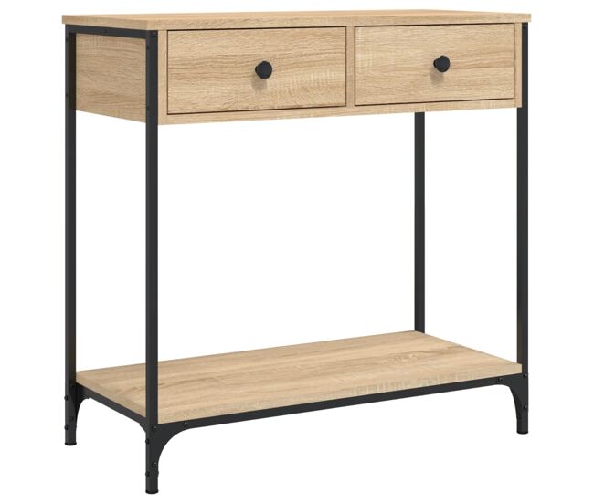 Mesa consola - mesa de entrada madera de ingeniería roble sonoma 75x34,5x75 cm
