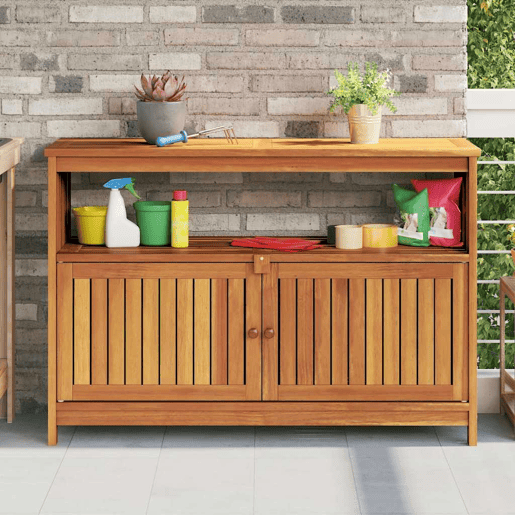 Mesa Consola - Mesa De Entrada para jardim 110x35x75 cm madeira de acácia maciça