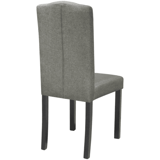 vidaXL Cadeiras de jantar 2 pcs tecido cinzento